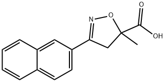 5-methyl-3-(naphthalen-2-yl)-4,5-dihydro-1,2-oxazole-5-carboxylic acid, 1326814-23-6, 结构式