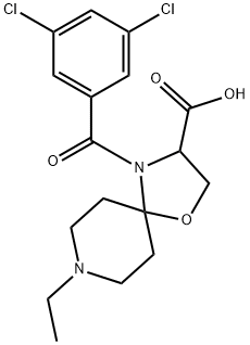 4-(3,5-dichlorobenzoyl)-8-ethyl-1-oxa-4,8-diazaspiro[4.5]decane-3-carboxylic acid Structure