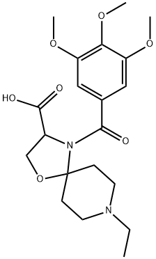 8-ethyl-4-(3,4,5-trimethoxybenzoyl)-1-oxa-4,8-diazaspiro[4.5]decane-3-carboxylic acid Structure