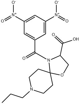 4-(3,5-dinitrobenzoyl)-8-propyl-1-oxa-4,8-diazaspiro[4.5]decane-3-carboxylic acid, 1326814-62-3, 结构式