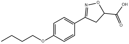 3-(4-butoxyphenyl)-4,5-dihydro-1,2-oxazole-5-carboxylic acid,1326814-64-5,结构式