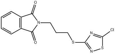 2-{3-[(5-chloro-1,2,4-thiadiazol-3-yl)sulfanyl]propyl}-2,3-dihydro-1H-isoindole-1,3-dione 结构式