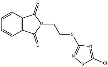 2-{2-[(5-chloro-1,2,4-thiadiazol-3-yl)sulfanyl]ethyl}-2,3-dihydro-1H-isoindole-1,3-dione 结构式