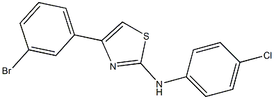 4-(3-bromophenyl)-N-(4-chlorophenyl)-1,3-thiazol-2-amine 结构式