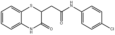 N-(4-chlorophenyl)-2-(3-oxo-3,4-dihydro-2H-benzo[b][1,4]thiazin-2-yl)acetamide 结构式