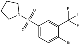 1-{[4-溴-3-(三氟甲基)苯]磺酰基}吡咯烷,1328894-26-3,结构式