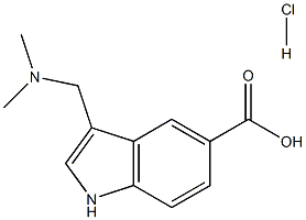 3-[(Dimethylamino)methyl]-1H-indole-5-carboxylic acid hydrochloride,1329582-56-0,结构式