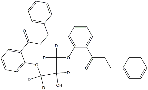 1-[2-[1,1,2,3,3-pentadeuterio-2-hydroxy-3-[2-(3-phenylpropanoyl)phenoxy]propoxy]phenyl]-3-phenylpropan-1-one Structure