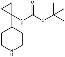 TERT-BUTYL (1-(PIPERIDIN-4-YL)CYCLOPROPYL)CARBAMATE Structure