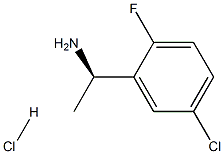 (R)-1-(5-CHLORO-2-FLUOROPHENYL)ETHANAMINE HYDROCHLORIDE 化学構造式