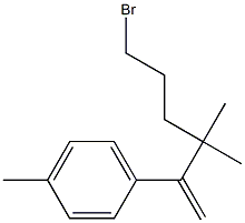 Benzene, 1-(5-bromo-2,2-dimethyl-1-methylenepentyl)-4-methyl- Structure