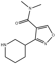 3-Piperidin-3-yl-isoxazole-4-carboxylic acid dimethylamide Struktur