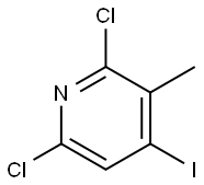 2,6-二氯-4-碘-3-甲基吡啶 结构式