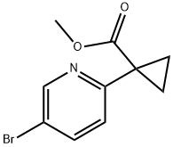 METHYL 1-(5-BROMOPYRIDIN-2-YL)CYCLOPROPANECARBOXYLATE Struktur