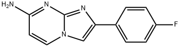 2-(4-Fluorophenyl)imidazo[1,2-a]pyrimidin-7-amine 化学構造式
