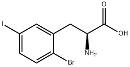 2-Bromo-5-iodo-L-phenylalanine 化学構造式