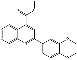 2-(3,4-二甲氧基苯基)喹啉-4-羧酸甲酯,133676-11-6,结构式