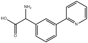 2-Amino-2-[3-(2-pyridyl)phenyl]acetic Acid, 1336938-53-4, 结构式