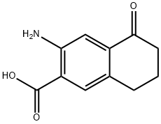 3-amino-5-oxo-5,6,7,8-tetrahydronaphthalene-2-carboxylic acid 化学構造式
