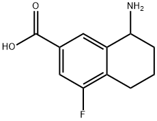 8-AMINO-4-FLUORO-5,6,7,8-TETRAHYDRONAPHTHALENE-2-CARBOXYLIC ACID Structure