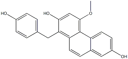 2,7-Phenanthrenediol, 1-[(4-hydroxyphenyl)methyl]-4-methoxy- Structure