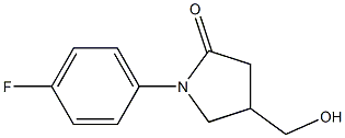 1-(4-氟苯基)-4-(羟甲基)吡咯烷 -2-酮 结构式