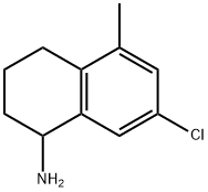 7-CHLORO-5-METHYL-1,2,3,4-TETRAHYDRONAPHTHALEN-1-AMINE 结构式