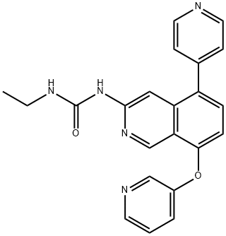 1-ethyl-3-(8-(pyridin-3-yloxy)-5-(pyridin-4-yl)isoquinolin-3-yl)urea Structure