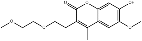 2H-1-苯并吡喃-2-酮,7-羟基-6-甲氧基-3- [2-(2-甲氧基乙氧基)乙基] -4-甲基,1338937-12-4,结构式