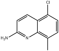 5-Chloro-8-methyl-quinolin-2-ylamine 化学構造式