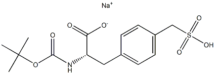 N-BOC-DL-4-磺甲基苯丙氨酸单钠盐,134161-91-4,结构式