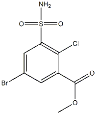 methyl 5-bromo-2-chloro-3-sulfamoylbenzoate Structure