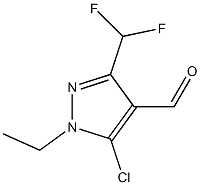 5-Chloro-3-difluoromethyl-1-ethyl-1H-pyrazole-4-carbaldehyde Struktur