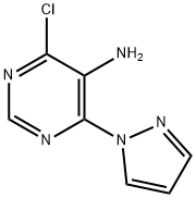 4-Chloro-6-pyrazol-1-yl-pyrimidin-5-ylamine 结构式