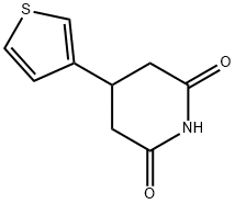 4-(3-thienyl)piperidine-2,6-dione 化学構造式