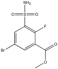 methyl 5-bromo-2-fluoro-3-sulfamoylbenzoate 化学構造式