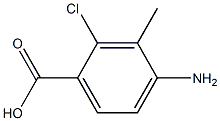 Benzoic acid, 4-amino-2-chloro-3-methyl- 化学構造式