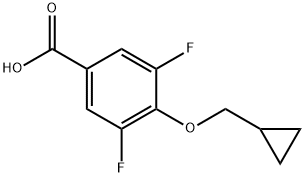 4-(Cyclopropylmethoxy)-3,5-difluorobenzoic acid Struktur