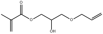 2-Propenoic acid, 2-methyl-, 2-hydroxy-3-(2-propenyloxy)propyl ester Struktur