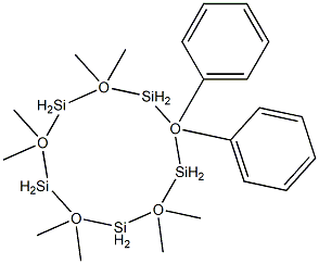 2,2,4,4,6,6,8,8-Octamethyl-10,10-diphenylcyclopentasiloxane 化学構造式