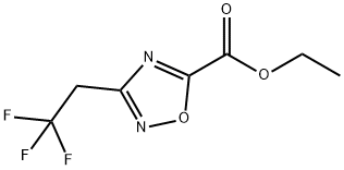 Ethyl 3-(2,2,2-trifluoroethyl)-1,2,4-oxadiazole-5-carboxylate Struktur