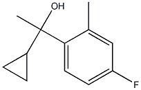 1-cyclopropyl-1-(4-fluoro-2-methylphenyl)ethanol Struktur