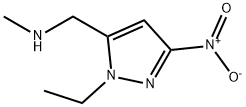 1-(2-ethyl-5-nitro-pyrazol-3-yl)-N-methyl-methanamine Struktur