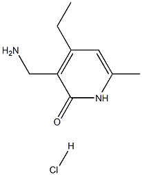 3- 氨甲基-4- 乙基-6- 甲基吡啶-2(1H)- 酮 盐酸盐,1346576-04-2,结构式