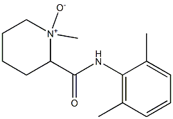 N-(2,6-dimethylphenyl)-1-methyl-1-oxidopiperidin-1-ium-2-carboxamide 化学構造式