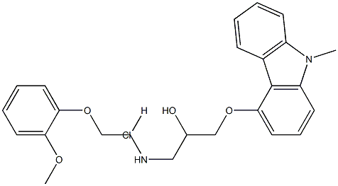 1-[2-(2-methoxyphenoxy)ethylamino]-3-(9-methylcarbazol-4-yl)oxypropan-2-ol:hydrochloride|卡维地洛杂质7