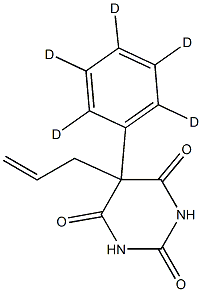 5-(2,3,4,5,6-pentadeuteriophenyl)-5-prop-2-enyl-1,3-diazinane-2,4,6-trione Struktur