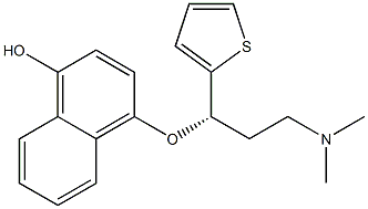 4-[(1S)-3-(dimethylamino)-1-thiophen-2-ylpropoxy]naphthalen-1-ol,1346601-61-3,结构式