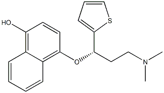 4-[(1S)-3-(dimethylamino)-1-thiophen-2-ylpropoxy]naphthalen-1-ol, 1346601-61-3, 结构式