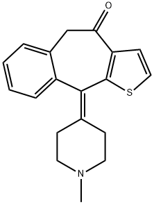 10-(1-methylpiperidin-4-ylidene)-5H-benzo[1,2]cyclohepta[3,4-b]thiophen-4-one 化学構造式